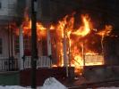 COURTNEY DOWNEY/SPECIAL TO THE TIMES NEWS Faulty Christmas tree lights started this fire in Mahanoy City Saturday morning