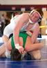 Bob Ford/TIMES NEWS Northern Lehigh's Colin Hedash (top) rides Pen Argyl's Dylan Evans in the semifinals of the Bethlehem Holiday Wrestling Classic at Liberty High School. Hedash won with a 13-3 major decision.