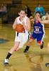 bob ford/times news Jim Thorpe's Brittany Holland (left) drives around North Schuylkill defender Carissa Rupinski.