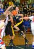 STEVE SHINKO/Special to THE TIMES NEWS Panther Valley's Kyle Picht (25) drives the lane as North Schuylkill's Derek Dumbosky tries to get a hand in his face.
