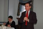 JOE PLASKO/TIMES NEWS Lee Zink, manager of Mauch Chunk Trust Company's wealth management division, details the advantages of conversion to Roth IRA accounts during a breakfast mixer held by the Tamaqua Area Chamber of Commerce.