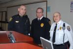 Ron Gower/TIMES NEWS Officers of the Carbon County Police Chiefs Association discuss the possible formation of a Civilian Police Academy in the county. The academy likely will be held this fall. The officers include, from left, Lehighton Chief of…