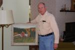 ELSA KERSCHNER/TIMES NEWS Terry Costenbader's mother, Lily Costenbader, painted a picture of the Koch Road Bridge in 1959. The county bridge, which is in Towamensing Township, was built in 1916 and is slated for replacement.