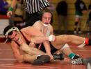 BOB FORD/TIMES NEWS Northern Lehigh's Craemer Hedash wraps up with Schuylkill Valley's Guliano Caloiero during semi final action at the SE Regional Wrestling tournament.