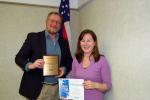 TERRY AHNER/TIMES NEWS Northern Lehigh School Board directors Mathias Green and Lauren Ganser were recognized on Monday by the Pennsylvania School Board Association for their years of service. Green has been a board member for 32 years, while Ganser…