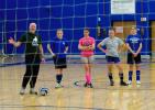 BOB FORD/TIMES NEWS Palmerton girls soccer coach Barry Hahn (left) gives instruction to members of his team during practice.