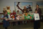 Gail Maholick/TIMES NEWS Third and fourth grade students at Ss. Peter and Paul School collected "wildlife wish-list list" items for the Carbon County Environmental Education Center, Jim Thorpe. From left are, front, Grace Fitzsimmons and Austin…