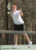bob ford/times news Nick Mantz of Lehighton returns a shot during a singles match with Pleasant Valley.