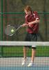 Steve Shinko/Special to the TIMES NEWS Lehighton's James Sverchek returns the ball during Thursday's match against Tamaqua.