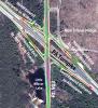 Plan view of the new State Route 903 and Pennsylvania Turnpike Northeast Extension electronic interchange reveals its "diamond shape." The new interchange will allow four directions of traffic: turnpike entrances from S.R. 903 - south to Allentown…