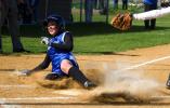 bob ford/times news Alura Bellis of Pleasant Valley slides safely across the plate.