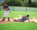 BOB FORD/TIMES NEWS Pleasant Valley's Travis Raseley slides in to second base as Es South's Matt Walters covers.