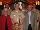 LIZ PINKEY/SPECIAL TO THE TIMES NEWS Michael Gurcsik (center, front) achieved the rank of Eagle Scout during a Court of Honor held at St. John's UCC in Tamaqua. On hand were his family members, mother Mary (left, front) and father John (right, front…