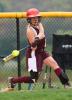 bob ford/times news Lehighton's Echo Bretz connects with a pitch during the Indians game with East Stroudsburg South on Friday. The game was suspended by rain in third inning.