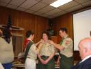 MARY TOBIA/Special to the TIMES NEWS Amy Yanoshik, surrounded by her two sons, received the Wood Badge Bead during The North Valley District, Minsi Trails Council, Boy Scouts of America Annual Recognition Dinner. The event was held at the…
