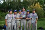 special to the times news Pleasant Valley seniors celebrate their Mountain Valley Conference baseball championship.The players are, from left, Alex Jimenez, Cody Cardenas, Jake Chamberlain, Pat Kregeloh, Chris D'Arcy and Tim Shea.
