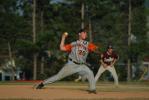RON GOWER/TIMES NEWS Kyle Hunter throws a pitch to a Coplay batter during last night's Lehigh Valley Legion playoff win.