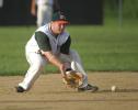 bob ford/times news Jeff Noyes of the Franklin Township Hurricanes gets set to field a ball at shortstop during Thursday's 6-3 victory over Allen Township.