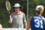 bob ford/times news Jim Thorpe tennis coach Norb Lienhard instructs players during a recent practice. Lienhard is beginning his 15th season as the girls tennis coach and has coached the boys team 17 seasons.
