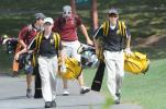 Nancy Scholz/Special to THE TIMES NEWS Nick Vecellio (left) and Cole Miller, two freshmen on the Northwestern Lehigh golf team, head to the tee in a match earlier this week against Bangor.