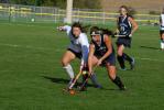 Northwestern's Abigail Schneck, left, battles for the ball with Northern Lehigh's Rachel Wagner, while behind them is the Lady Bulldog's Kelsey Follweiler. Northwestern won the game, 2-1. Ron Gower/Times news