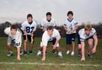 BOB FORD/TIMES NEWS Northern Lehigh's defense will center around, front, from left, Kyle Greenawald, Kyle Schomp and Mike Buresh. Back, same order, David Getz, Kirk Bender and Trevor Yashur, when it takes the field against Wilkes-Barre GAR on Friday.