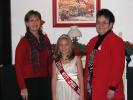 LIZ PINKEY/Special to the TIMES NEWS Judy Hoppes, chairperson of the Little Miss Spirit of Christmas Committee, left, and Linda Yulanavage, executive director of the Tamaqua Chamber of Commerce, right, present Jennifer Frederickson, the 2010 Little…