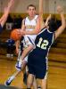 BOB FORD/TIMES NEWS Marian's Eric Baker drives to the hoop as Schuylkill Haven's Jesus Carmona defends.