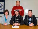 Northern Lehigh's Eric Snyder (front, center) announced that he will attend Fairleigh-Dickinson University in New Jersey on a Division I baseball scholarship. Joining Snyder for the signing are his parents Ann White and Scott Snyder. Behind them is…