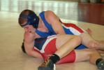 ron gower/times news Jim Thorpe's Josh Dean (top) has control of North Schuylkill's Garet Grove during their 145 pound bout. Dean eventually pinned Grove in 3:52.