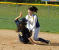 ron gower/times news Marian second baseman Gabby Green puts the tag on Schuylkill Haven's Alicia Miller for the final out of the game in the top of the seventh, preserving the Fillies' 3-2 victory.