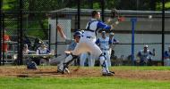 ron gower/times news Derek Walling of Pleasant Valley easily beats the throw to the plate and scores in the fifth inning against Nazareth. The Blue Eagle catcher waiting for the throw is Justin Pacchioli.