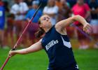 bob ford/times news Tamaqua's Christine Streisel gets ready to release a javelin throw during Saturday's PIAA Track and Field Championships. Streisel won a gold medal in Class AA.