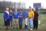 @Caption Stand Alone:Scoreboard dedication at Marian High School A new baseball scoreboard was dedicated during the high school baseball season in memory of James "Jimbo" Stavinski. The team honored Stavinski by dedicating their winning season to…