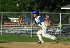 Pleasant Valley's Derrik Walling drops his bat after laying down a bunt.