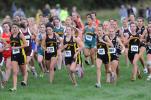 nancy scholz/times news Northwestern girls are grouped together in the front of the pack just after the start of the Colonial League cross country championship race. The Tigers won the team title.