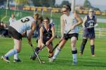 ron gower/times news Rachel Wagner (8) of Northern Lehigh is boxed in by Northwestern's Caileigh Landigran (3) and Samantha Partington (1). In background is Norlehi's Morgan Farber (34).