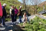 ELSA KERSCHNER/TIMES NEWS Liz Stauffer points to a flower in the native plant gardens at Lehigh Gap Nature Center as she leads a tour.
