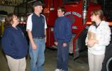 ANDREW LEIBENGUTH/TIMES NEWS Students with Amanda Woodring's Tamaqua Middle School Support/Life Skills class were given the opportunity to learn about the responsibilities of being a volunteer firefighter while visiting the South Ward Fire Company…