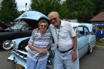 SHERI RYAN/SPECIAL TO THE TIMES NEWS Enjoying the day and each other's company are from left, Florence and Eugene Tokosh who will celebrate their 68th anniversary this weekend by renewing their vows. They are standing in front of a 1954 Chevy owned…