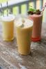 AP PHOTO Coconut-Lemonade, Orange-Banana-Cinnamon and Strawberry-Ginger-Limeade slushies are a hit on hot, summer days.