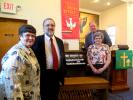 JUDY DOLGOS-KRAMER/SPECIAL TO THE TIMES NEWS Cathy Fitting, Randal Perry, Shirley Leinthall and Pastor Doug Holtz at the dedication of the new organ at St. Paul's in Albrightsville.