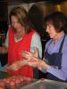 STACEY SOLT/SPECIAL TO THE TIMES NEWS Michele Hurley, left, and Maureen Heffelfinger prepare meatballs for a spaghetti dinner at St. Katharine Drexel in Lansford. The dinner is sponsored by the One Love Foundation, a nonprofit organization that…