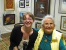 CAJETAN BERGER/SPECIAL TO THE TIMES NEWS Mary Kocher, 91, right, and Heather Wojcik, 19, represent the oldest and youngest member of the Carbon County Arts League. Both artists had their art in the exhibit.