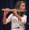 ANDREW LEIBENGUTH/TIMES NEWS Michaela Noftz plays "Wanderers" on the flute. Allie Gerber also performed.