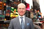 In this July 19, 2012 file photo, host Tim Gunn poses for a photo while promoting the launch of the new season of "Project Runway" in New York's Times Square.