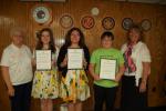 Gail Maholick/TIMES NEWS Winners of the Lehighton American Legion Auxiliary Unit 314 Americanism essay contest were recognized. From left are, Gladys Balliet, president; Emily Roberti, seventh grade, Tatiana Gonzalez, sixth grade, both students at…