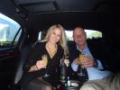 SPECIAL TO THE TIMES NEWS Dana Stellar and her dad, Tony, in the limo on the way to Kleinfeld Bridal, New York City.