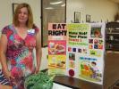 Stacey slot/Times news ABOVE: Denise Frey, a registered dietitian with Blue Mountain Health System, shares information about healthy eating and the MyPlate program with children at Zion's summer lunch program. BELOW: Dylan Galgoci, 9, and Anthony…