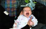 KATHY KUNKEL/TIMES NEWSHard as it may be to believe, months old Haley Ginder has a huge smile, despite just undergoing a chemotherapy treatment at Children's Hospital Of Philadelphia.